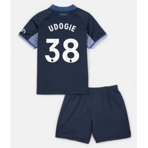 Tottenham Hotspur Destiny Udogie #38 Gostujuci Dres za Dječji 2023-24 Kratak Rukavima (+ kratke hlače)